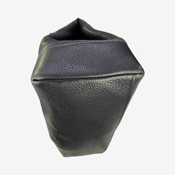 Brighton Croc Embossed Leather Shoulder Tote Bag Brown Black Large Boho Floral - Picture 14 of 15